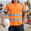 Hi-Vis Orange Class 2 Polo with Reflective Heat-Sealed Tape