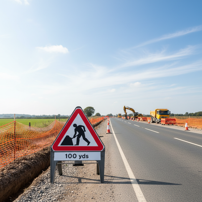 Premium Q-Sign with Supplementary Plate - Heavy Duty Design