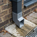 72x72mm Flush Joint Aluminium Downpipe Shoe