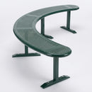 3000mm Curved Steel Bench Powder Coated (view 2)