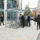 Dark Slate Gray Premium Bin/Cycle Shelter with Clear PETG Cladding - 1m to 5m