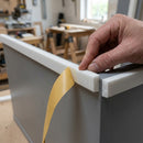 White Silicone Foam Strip 15x3mm, Self Adhesive - 10m Roll (view 2)