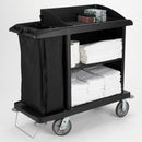 Medium housekeeping cart with locking cabinet, polypropylene