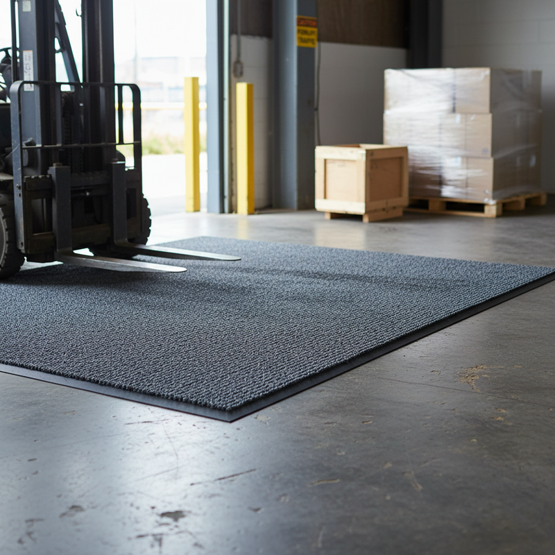 Dim Gray Heavy Duty Scraper Mat - Grey for Industrial Use