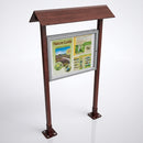 830 x 980mm Park Notice Board 8x A4 Hardwood Aluminium (view 2)
