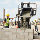 Light Gray Heavy Duty T-Shape Mortar Tub for Forklifts - 250 Litre Capacity
