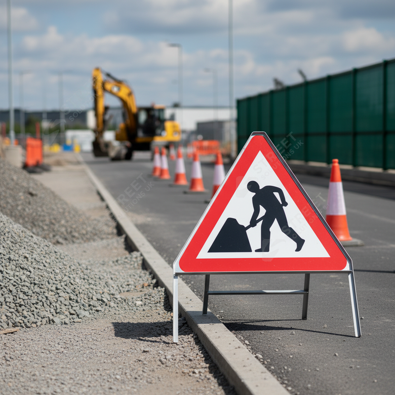 Dark Gray Premium Triangle Metal Sign Face - 750mm, Chapter 8 Compliant