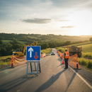 Light Gray Priority Over Oncoming Traffic Quick-Fit Sign Face Diagram - 750mm x 750mm