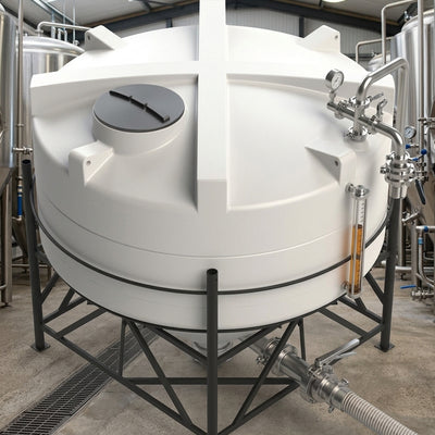 8000 Litre Cone Tank, 30° Angle, Food Grade Polyethylene