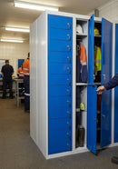 12-Door Steel Garment Locker with Individual Compartments