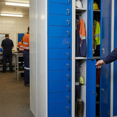 12-Door Steel Garment Locker with Individual Compartments
