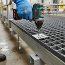 Dim Gray Premium 45mm Square Fixing Clip for Open Mesh Grating