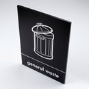 A4 General Waste Perspex Plate with Vinyl Label (view 2)