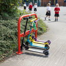 Gray Premium Single Sided Kids Scooter Rack for Schools