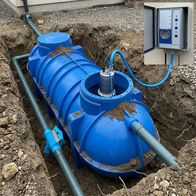 4400L Underground Rainwater Harvesting Tank with Direct Pressure Pump