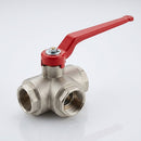 1/2" BSP Female 3-Way T Port Ball Valve, 32 Bar (view 2)
