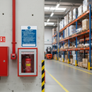 Dark Gray Self-Adhesive Fire Action Safety Signs for Emergency Guidance