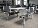4-Seater Canteen Bench Unit, 1.2mm Steel, Colour Options