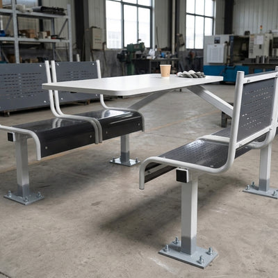 4-Seater Canteen Bench Unit, 1.2mm Steel, Colour Options
