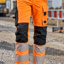 Hi-Vis Class 2 Slim Fit Stretch Work Trousers - Multiple Colours (view 2)