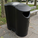 Dual-Stream Plastic Litter Bin 170L with Front-Opening Doors