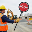 Light Gray Premium Hand Held Stop and Go Lollipop Sign for Traffic Control