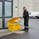 Dark Gray Heavy Duty Plastic Grit Bin for De-Icing Salt - 396 Litre Capacity