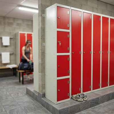 Four-Door Laminate Locker with Galvanised Steel Frame