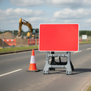 Rosy Brown Premium Quick-Fit Sign Face with Left Arrow for Traffic Guidance