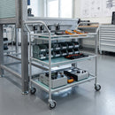 Large General Purpose Trolley with 3 Fire-Retardant Laminate Shelves