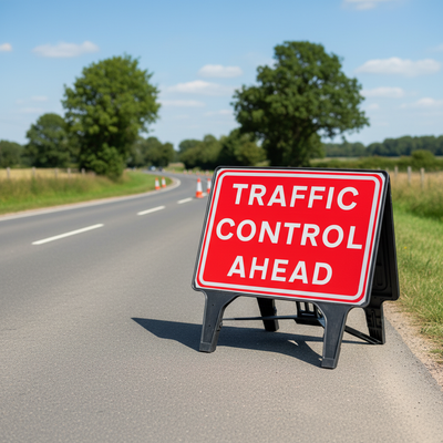 Heavy Duty Traffic Control Sign 1050x750mm for Road Safety