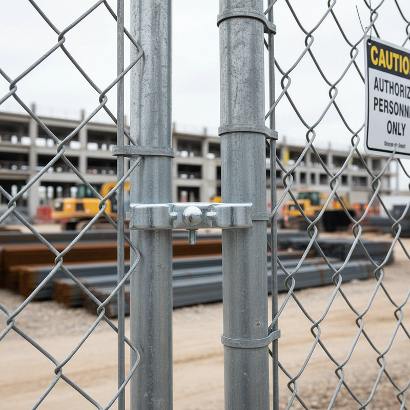 Gray Premium Reusable Coupler Clips for Temporary Fencing Panels