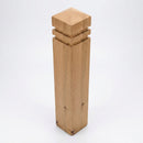 94 x 94 x 1200mm oak bollard with pyramid top (view 2)