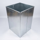 100 Litre rectangular galvanised steel bin liner with handles (view 2)