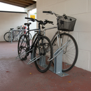 Dim Gray Premium Floor-Fixed Galvanised Steel Cycle Rack for 2 Bicycles