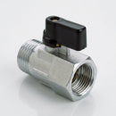 1/4" BSP Mini Ball Valve – Brass Plated, 10 Bar, 41mm (view 2)