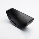 Half Round Aluminium Gutter Stop End - 125mm — Textured Black