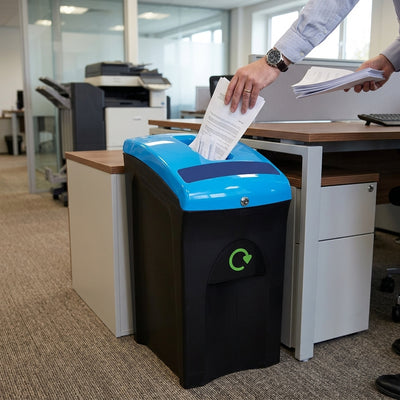 55 Litre Confidential Waste Recycling Bin with Lockable Aperture