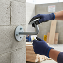 Dark Gray Premium Heavy Duty Handrail Support Bracket for 42.4mm and 48.3mm Tube with Galvanised Finish and Robust Design