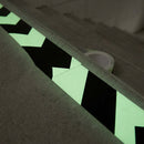 Glow in the Dark Chevron Hazard Tape – 10m Roll – Green