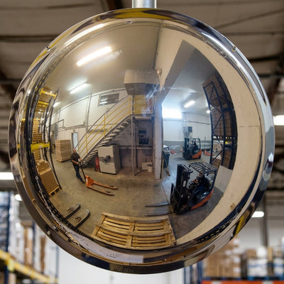 800mm diameter polymir half-sphere 180° industrial safety dome mirror