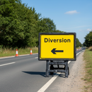 Dim Gray Premium Quick-Fit Sign Face for Traffic Diversions - Diagram 2702A