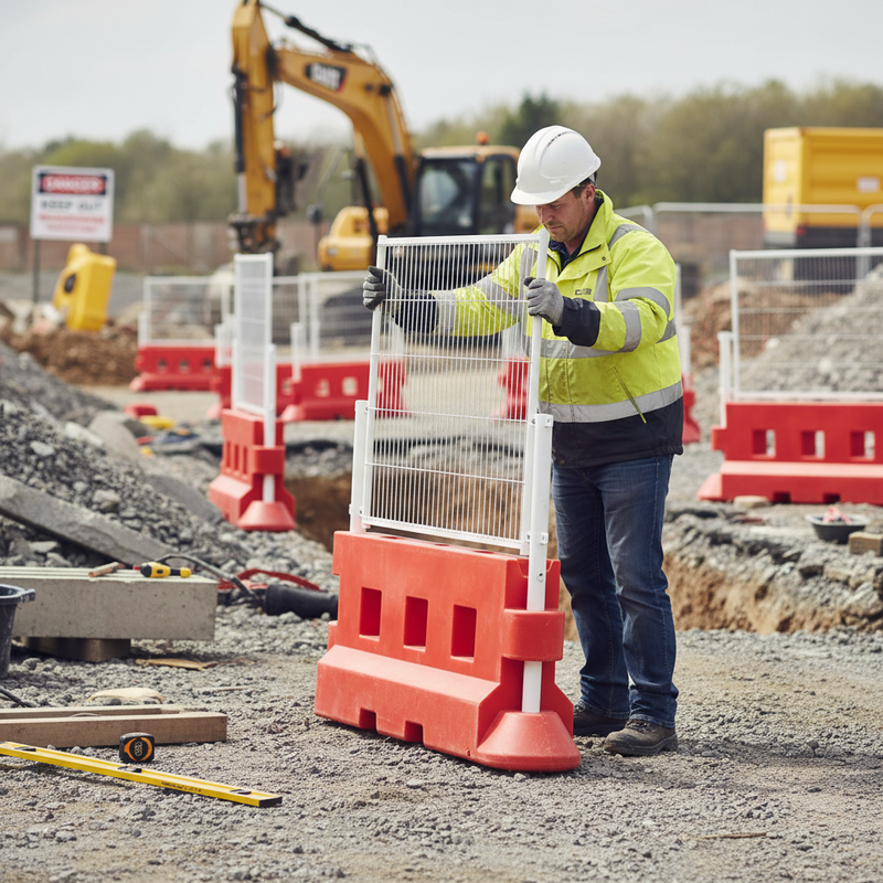 Rosy Brown Premium Safety Barrier Mesh Fencing Panel for Site Security