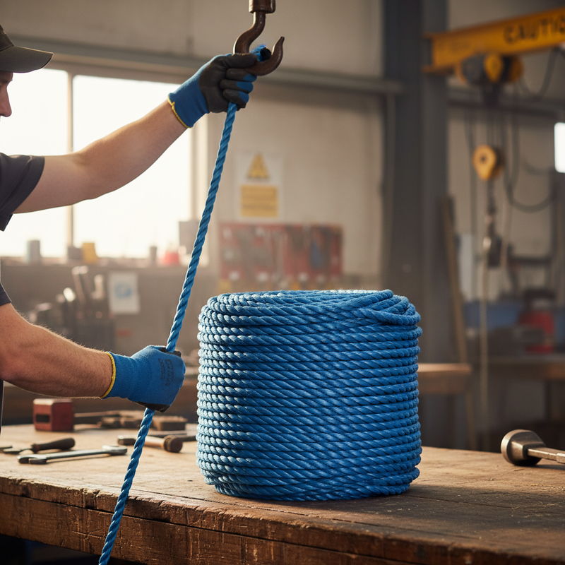 Dark Slate Gray Heavy Duty Polypropylene Rope Coil 220m - Lightweight & Strong