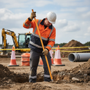 Gray Premium Non-Conductive Insulated Road Pin 900mm for Safety