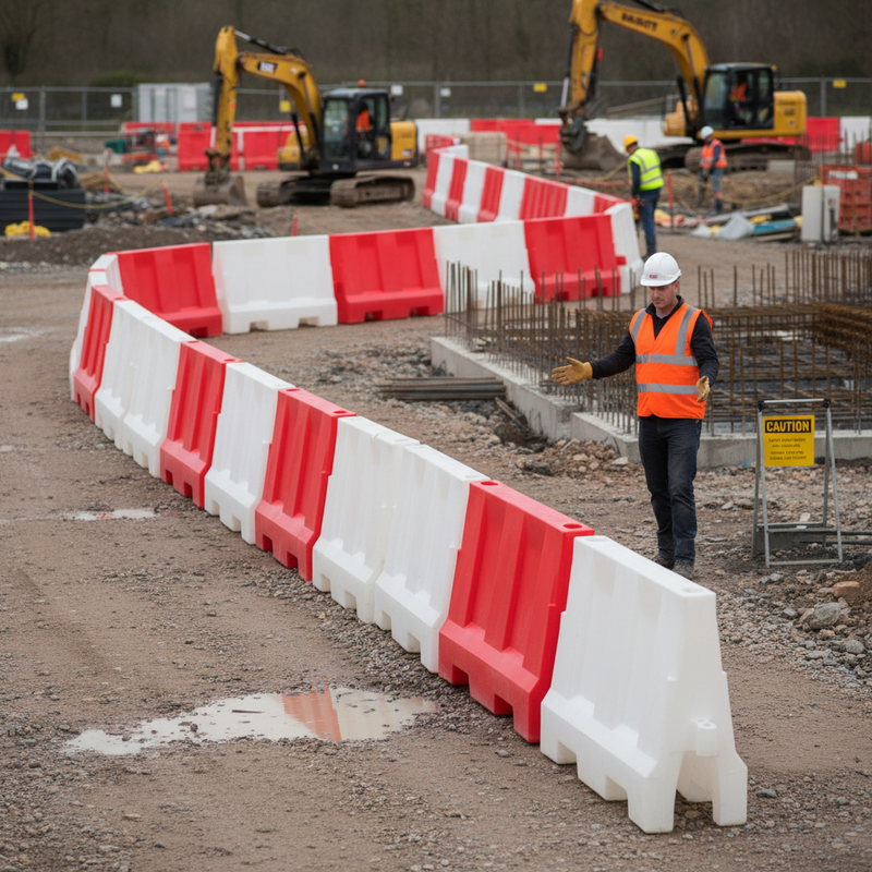 Dim Gray 1.2 Metre Heavy Duty Water Filled Barrier for Safety and Control