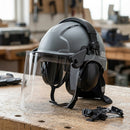 Helmet Visor Adaptor for Combined Ear and Eye Protection - Black