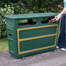 168 Litre Fire Retardant GRC Closed Top Litter Bin