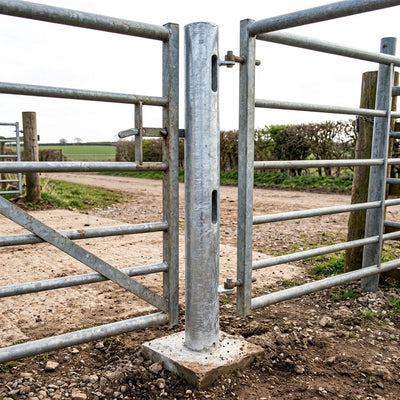 Galvanised Dual Slam Post 4½" for 53" Gates