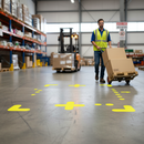 Rosy Brown Premium Yellow Self-Adhesive Floor Markers for Industrial Use